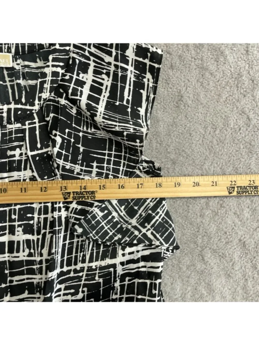 Michael Kors Women's 4 Abstract Sleeveless Ruffle Chiffon Blouse P0268
